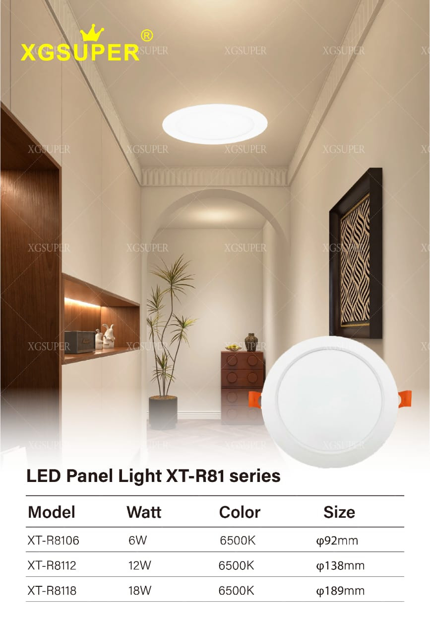 XG POP Round White LED Panel Light 6W / 12W / 18W / 24W Recessed Ceiling Lighting
